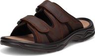 👞 propet men's slide sandal brown - comfortable and stylish footwear for men логотип