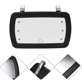 img 1 attached to 💄 Carrfan Car Sun Visor Mirror: Portable Makeup Vanity with LED Lights