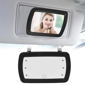 img 3 attached to 💄 Carrfan Car Sun Visor Mirror: Portable Makeup Vanity with LED Lights