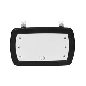 img 4 attached to 💄 Carrfan Car Sun Visor Mirror: Portable Makeup Vanity with LED Lights