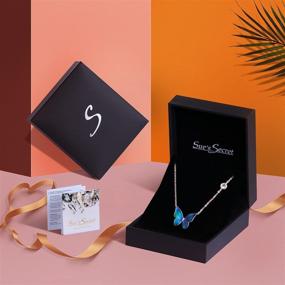 img 3 attached to 🦋 Delightful Temperature Sensing Color Changing Butterfly Pendant Necklace - Perfect Anniversary/Mothers Day/Gift for Girls & Women - Comes in Elegant Box - Unique Christmas Present