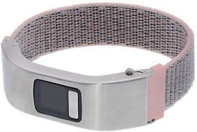 img 3 attached to 🌸 Vivofit 4 Replacement Band - Small Size Sport Mesh Nylon Strap with Silver Metal Case in Pink Sand Color