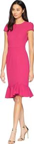 img 2 attached to Betsey Johnson Women's Scuba Ruffle Dresses - Trendy Women's Clothing Collection