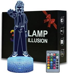 img 4 attached to 🎁 3D Illusion Eleven Figurine Night Light: 16 Colors Changeable Desk Lamp with Remote Control - Perfect Kids Bedroom Decoration and Creative Lighting for Kids Birthday Christmas Gifts