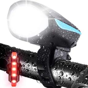 img 4 attached to LETOUR Bike Light Set - USB Rechargeable LED Bicycle Headlight with Horn, Taillight, and Bell for Cycling Safety - Waterproof Bike Headlight with 3 Lighting Modes and 5 Sounds