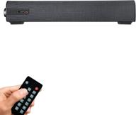 🔊 tv/pc sound bars, 16.9-inch outdoor/indoor mini soundbar with wired & wireless bluetooth 5 speaker, dual 5w sound bar with subwoofer for small room, coax/aux/rca/tf card, remote control (updated) logo