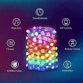 img 1 attached to FREECUBE LED Smart Photo Clip String Lights: RGB Color Changing, 32.8ft, Works with Alexa & Google Home - Perfect for Bedroom, Wedding, Party, Christmas Decorations