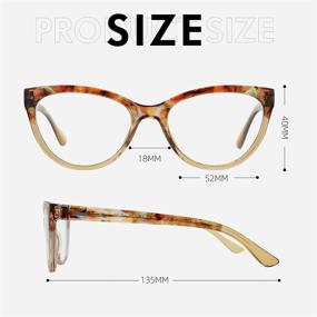 img 2 attached to 👓 ZENOTTIC Fashion Readers for Women - 4 Pairs of Quality Ladies Reading Glasses with Clear Lenses, Ideal for Work, Reading, Outdoor Activities, and Parties