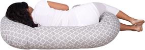 img 1 attached to 🤰 Leachco Snoogle Chic - Total Body Pregnancy Pillow with Zippered Cover - Moroccan Gray