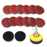 drillpro 120pcs 2 inch sanding discs pad with 1/4'' shank 🛠️ backer plate and 2pcs sponge cushions: high-quality rotary tool sandpapers with 60-3000 grit логотип