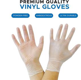 img 3 attached to 🧤 Nestforia Clear Vinyl Gloves: Latex-Free, Powder-Free, Disposable - Box of 100