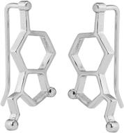 wll serotonin molecule earrings - chemistry women's jewelry logo