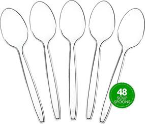 img 4 attached to Plasticpro Disposable Plastic Spoons Heavyweight Household Supplies