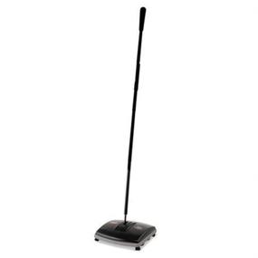 img 3 attached to 🧹 Rubbermaid Commercial Prod. 421288BK Floor and Carpet Sweeper with Flat Fold Handle - 6-1/2" Wide - Black and Gray