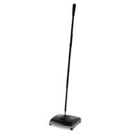 🧹 rubbermaid commercial prod. 421288bk floor and carpet sweeper with flat fold handle - 6-1/2" wide - black and gray logo