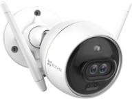 📷 ezviz внешняя камера безопасности с двумя объективами 1080p - улучшенное цветное ночное видение, активная подсветка и сирена, pir-детектор движения, влагозащита, двусторонняя связь, камера безопасности с двумя объективами первого вида (c3x) логотип