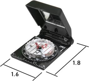 img 1 attached to 🧭 Compact Black Mini Compass in One Size