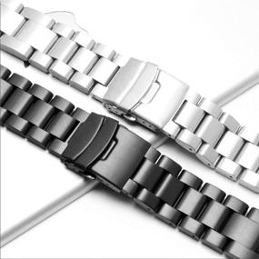 img 1 attached to 💼 Stylish Stainless Brushed Silver Bracelet Deployment: A Sleek & Secure Accessory