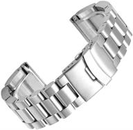 💼 stylish stainless brushed silver bracelet deployment: a sleek & secure accessory logo