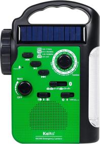img 4 attached to 🏕️ Kaito KA340 Rechargeable LED Camping Lantern & Emergency AM/FM/SW NOAA Weather Alert Radio: 5-Way Powered with Bluetooth, Flashlight, USB Mobile Phone Charger, MP3 Player & Siren (Green)