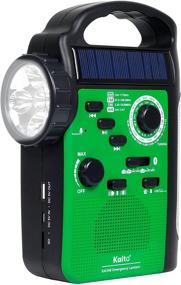 img 2 attached to 🏕️ Kaito KA340 Rechargeable LED Camping Lantern & Emergency AM/FM/SW NOAA Weather Alert Radio: 5-Way Powered with Bluetooth, Flashlight, USB Mobile Phone Charger, MP3 Player & Siren (Green)