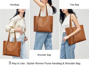 img 3 attached to 👜 S ZONE Genuine Leather Shoulder Handbag: Trendy Women's Handbags & Wallets