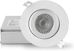 img 4 attached to 💡 QPLUS 4 Inch Airtight Eyeball Gimbal LED Recessed Lighting Kit - Junction Box/Canless Downlight