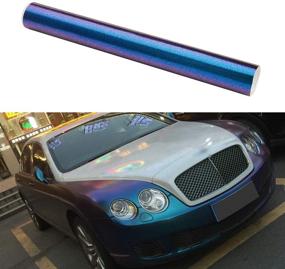 img 3 attached to 💜 Transform Your Vehicle with Purple to Lake Blue Matte Metallic Chameleon Vinyl Wrap - DIY Color Change Vinyl Film 59.8'' x 29.5''