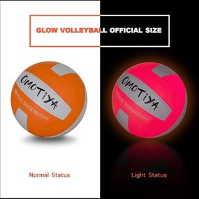 img 3 attached to 🏐 OMOTIYA Light Up Volleyball: The Ultimate Glow in The Dark Volleyball for Boys - Official Size and Weight - Brighter Than Ever - Perfect Volleyball Gift - Orange