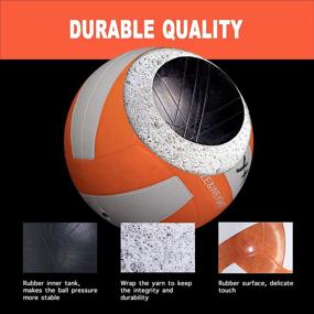 img 2 attached to 🏐 OMOTIYA Light Up Volleyball: The Ultimate Glow in The Dark Volleyball for Boys - Official Size and Weight - Brighter Than Ever - Perfect Volleyball Gift - Orange