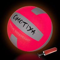 🏐 omotiya light up volleyball: the ultimate glow in the dark volleyball for boys - official size and weight - brighter than ever - perfect volleyball gift - orange логотип