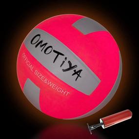 img 4 attached to 🏐 OMOTIYA Light Up Volleyball: The Ultimate Glow in The Dark Volleyball for Boys - Official Size and Weight - Brighter Than Ever - Perfect Volleyball Gift - Orange