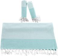 🌿 barooga 100% cotton turkish hand towels, set of 3, 18 x 38 inches, decorative towel for bathroom and kitchen - face, hand, gym, hair, yoga, tea towel, dishcloth (mint) logo