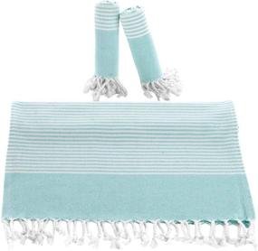 img 4 attached to 🌿 BAROOGA 100% Cotton Turkish Hand Towels, Set of 3, 18 x 38 Inches, Decorative Towel for Bathroom and Kitchen - Face, Hand, Gym, Hair, Yoga, Tea Towel, Dishcloth (Mint)