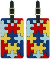 diverse autism puzzle luggage: promoting awareness logo