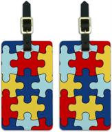 diverse autism puzzle luggage: promoting awareness логотип