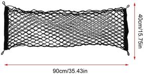 img 3 attached to 🚚 Универсальная регулируемая эластичная грузовая сетка с крючками - прочная растяжимая сетка для хранения грузов в грузовиках для автомобилей, внедорожников и многого другого