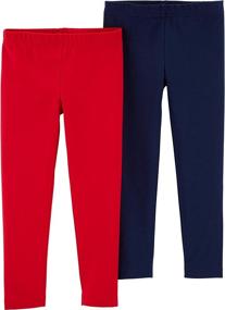 img 3 attached to Carter's Girls' 2T-8 2 Pack Leggings: Comfortable and Stylish Bottoms for Little Girls