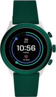 silicone touchscreen smartwatch - fossil sport logo