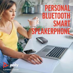 img 3 attached to 🔊 Poly Sync 20 USB-C Personal Smart Speakerphone by Plantronics - Connects to Cell Phone via Bluetooth and PC/Mac via USB-C Cable - Certified for Teams, Zoom & More