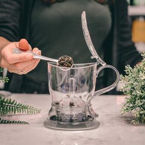 img 1 attached to 🍵 GROSCHE Aberdeen PERFECT TEA MAKER: Experience the Easy and Flawless Tea Brewing with Coaster, Easy Infuser, and BPA-Free 17.7 oz. Teapot