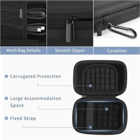 img 2 attached to YINKE HDD Carrying Case for Seagate, WD Elements, Toshiba Canvio Basics, WD My Passport - Portable Travel Protective Cover Bag with Storage - External Hard Drive Case