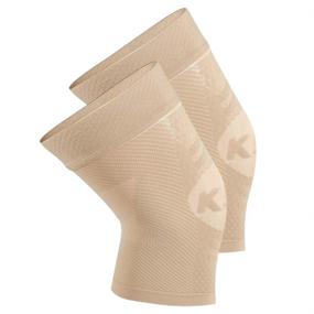 img 4 attached to 🦵 OrthoSleeve Knee Brace: Effective Support for ACL, MCL, Injury Recovery, and Arthritis — Small Tan Pair