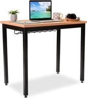 🖥️ the office oasis small computer desk: cable management tray, 36in length, pear - organize and enhance your workspace! logo