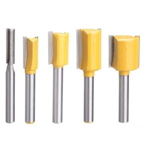 img 4 attached to Yakamoz 5-Piece Straight Router Bit Set with Shank
