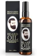 benjamin bernard 3.38 fl.oz beard oil - vegan men's grooming 🧔 conditioner for healthy beard growth - lightly scented with jojoba & almond oil logo