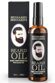 img 4 attached to Benjamin Bernard 3.38 Fl.oz Beard Oil - Vegan Men's Grooming 🧔 Conditioner for Healthy Beard Growth - Lightly Scented with Jojoba & Almond Oil