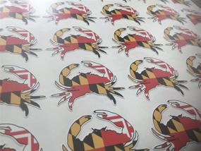 img 1 attached to 🦀 Vibrant 24 Pack Maryland Crab Decal Stickers - 1.5" x 2" - Eye-catching Designs