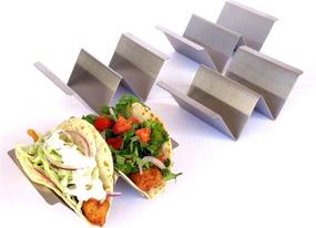 img 4 attached to 🌮 Stainless Steel Taco Holder Pack with Convenient Handles