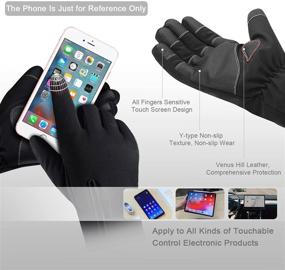 img 1 attached to Jeniulet Waterproof Anti Slip Fullfinger Gloves: Essential Men's Accessories for Optimum Grip!